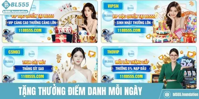 Ưu đãi điểm danh mỗi ngày