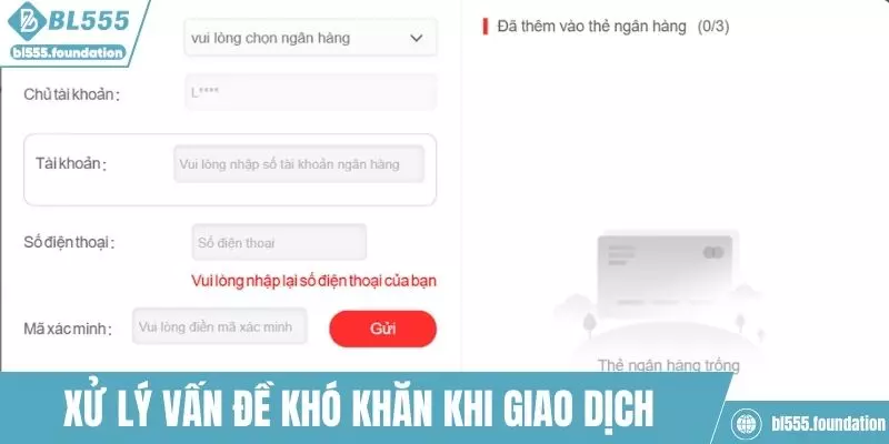 Xử lý vấn đề khó khăn trong quá trình giao dịch